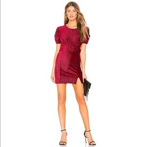 NWT PRIVACY PLEASE OLIVIA MINI BURGANDY DRESS